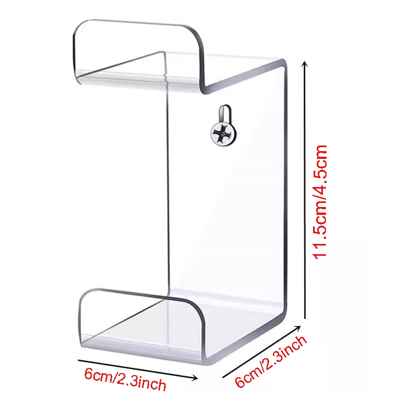 1/2/4 Pcs Acrylic Display Stand Wall Mount Storage Rack With Screws For Earphones Game Controller Rack 4