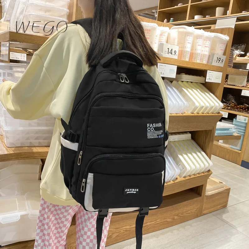 

Холщовый рюкзак для мужчин и женщин, простой вместительный дорожный портфель, Повседневная японская сумка для учеников младшей и старшей школы и колледжа