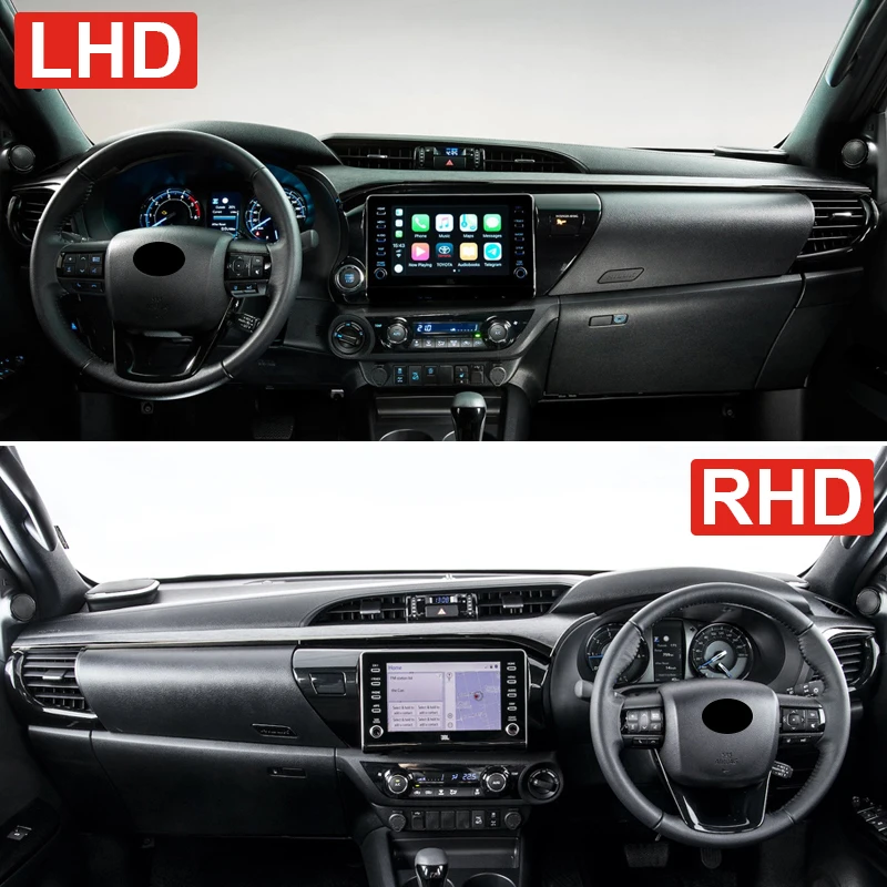 도요타 Hilux 2015 2016 2017 2018 2019 2020 2021 2022 2023 대시 보드 커버, 라이트 패드 방지 카펫, 자동차 액세서리