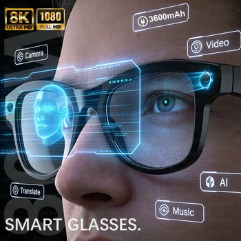 2026AI Smart Glasses M02 Ultra – 1080P HD Camera, ChatGPT AI Assistant, 32GB Storage, Language Translation, Music & 3600mAh Charging Case Sunglasses 1