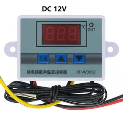 Digital Thermostat Temperature Controller with Hot and Cold Regulation, Multi-Voltage Compatibility (W3002 12V)
