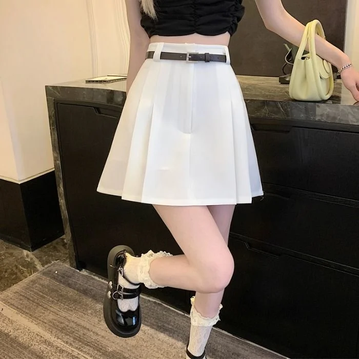 

Женская плиссированная мини-юбка с высокой талией, 2023