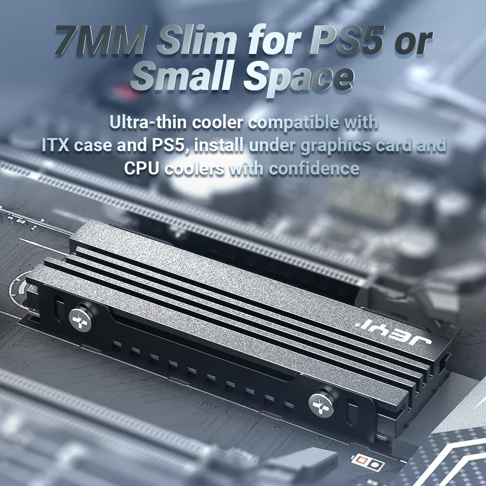 Dissipador Ssd Nvme Ngff Refrigerador de Alumínio Radiador com Almofada de Silicone Térmica para pc Ps5 Pcie 2280 Ssd Icold007 Jeyi-m.2 - Imagem 4