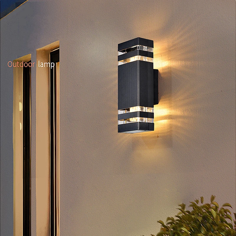 Outdoor IP65 waterproof up and down emitting LED wall lights, acrylic garden balcony porch street lights, wall decorativ