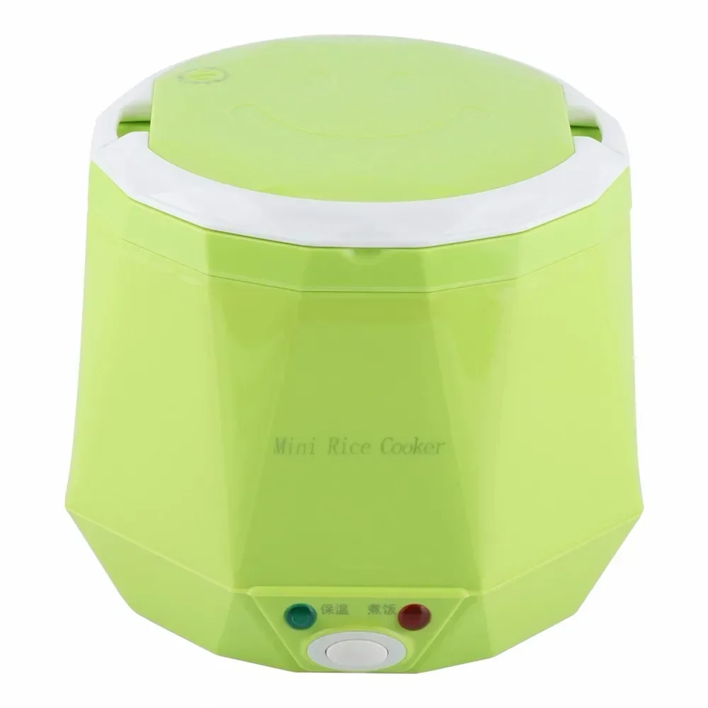 Mini Rice Cooker 1.3L Electric Heating Lunch Box Portable Thermostat Food Steamer Multi Electric Cooker For Car Truck 12/24V