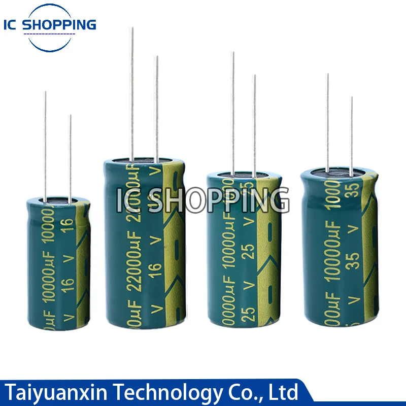 10PCS 6.3V 10V 16V 25V 35V 10000UF 22000UF Low ESR Electrolytic Capacitor High Frequency Low Resistance Capacotor