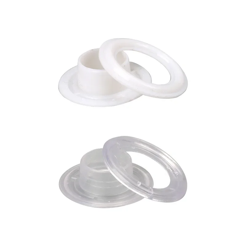 Leather Craft Eyelets 100 set Plastic Grommet Eyelets with Washer Leather DIY Fabric Belt Purse Bag Shoe Tent Curtain Paper Projects Decoration 3-16mm