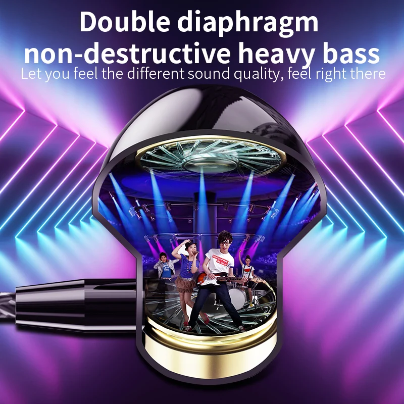 EARDECO 3.5MM Wired Headphones with Microphone In-ear Headphones Wired Earphone Earbuds HiFi Bass Stereo Music Headset Earpiece 3