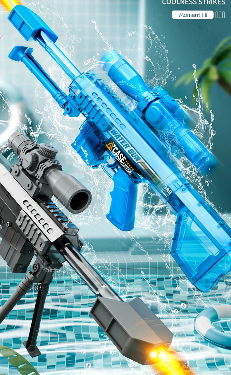 Elektrisch en handmatig waterpistool met licht en geluid_voghion.com