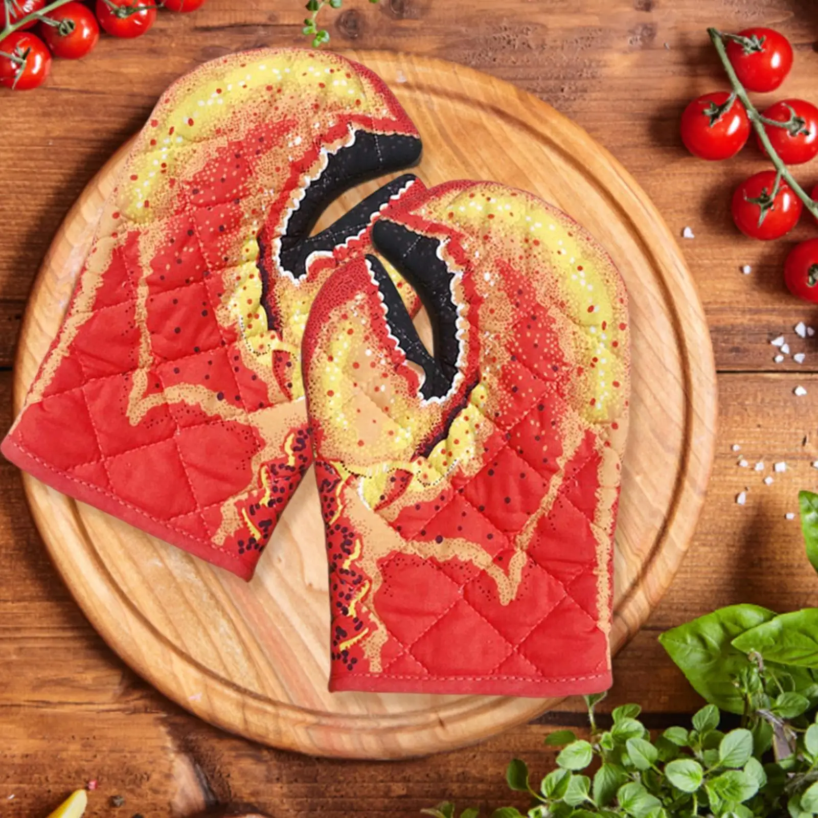 Lobster Claw Oven Mitts Heat Resistant for Oven Cooking Cotton Lining for Baking Cooking BBQ Grilling silicone oven mitts kitchen gloves silicone oven gloves cotton pot holders silicone oven protector