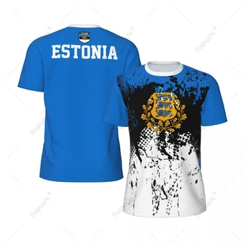 Exclusive design Estonia Flag Grain 3D Printed Men For Running Bike Soccer Tennis Fitness Sports tshirt Mesh Fans Short T-shirt 1