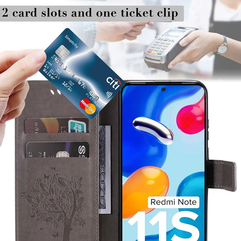 Leather Flip Wallet Phone Case with Card Holder Pocket – Stylish and Protective Cover