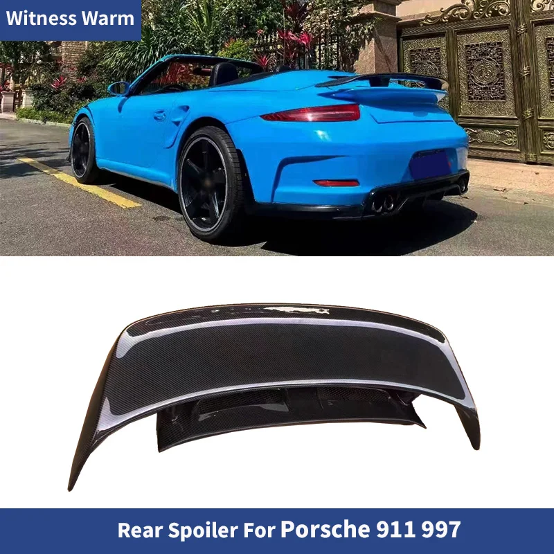 

Для Porsche Carrera 911 997 GT2 стиль Искусственный задний спойлер Крылья багажника губа для тюнинга автомобиля