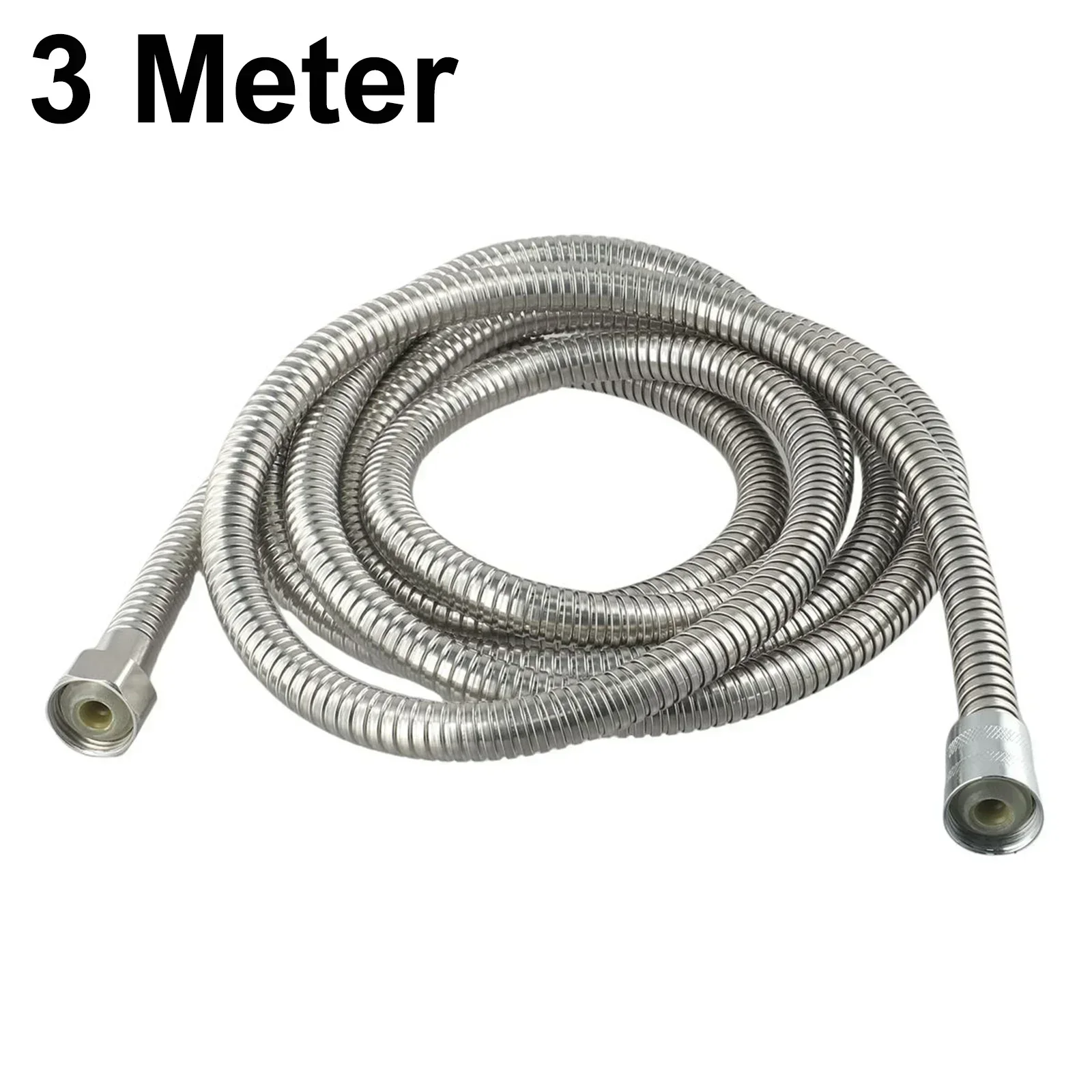 1pc Stainless Steel Flexible Shower Hose3M/4M/5M Shower Water Hose Extension Plumbing Pipe Pulling Tube Bathroom Accessories