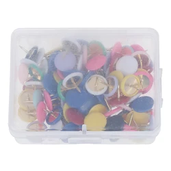 100 Pcs Round Thumb Tacks for Notice Boards and Maps (Multicolor)