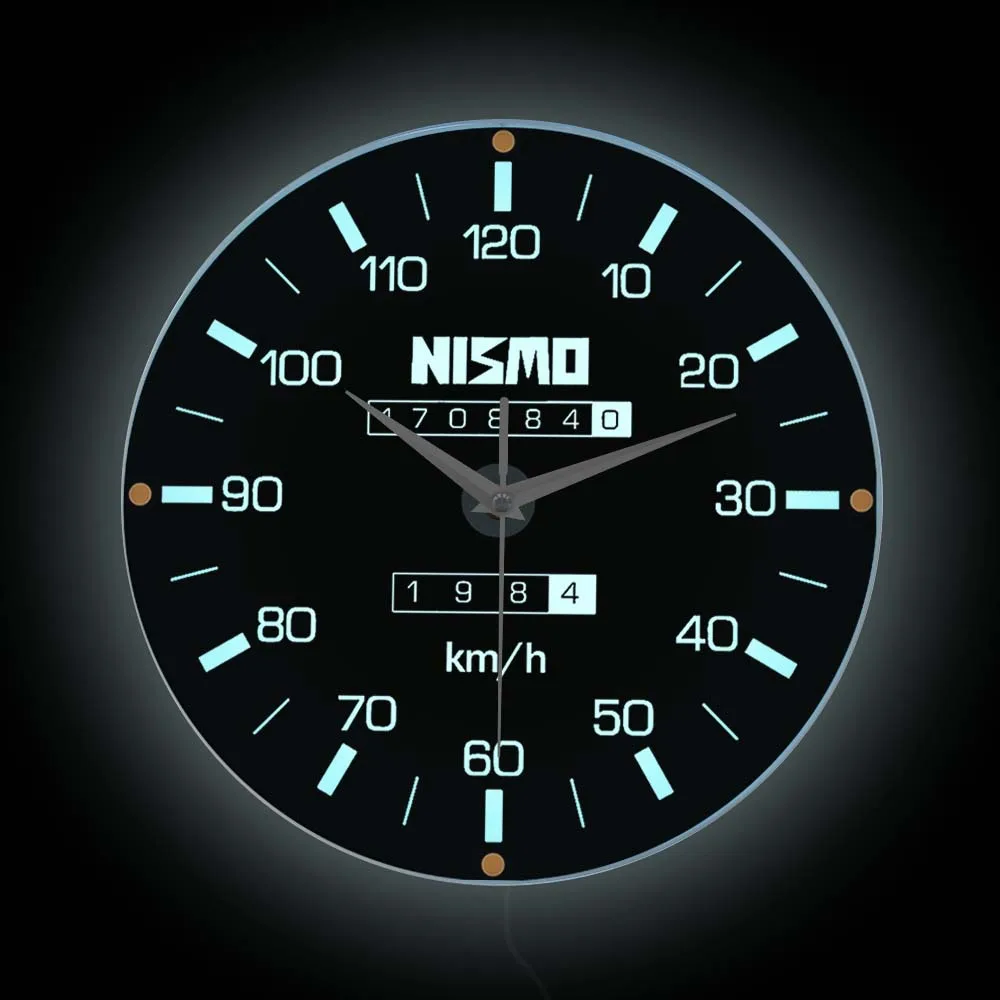Motorsports Speedometer Modern LED Light Wall Clock