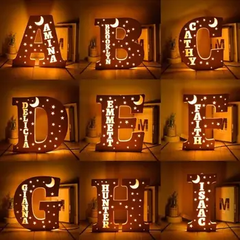 Personalized LED Wooden Letter Lamp 1