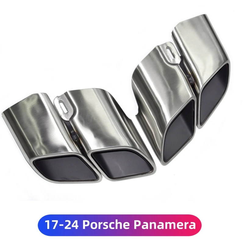 Tailpipe Exhaust Pipe Modification GTS Quad Out Sports Tailpipe turbo muffler tip For Porsche Panamera 971