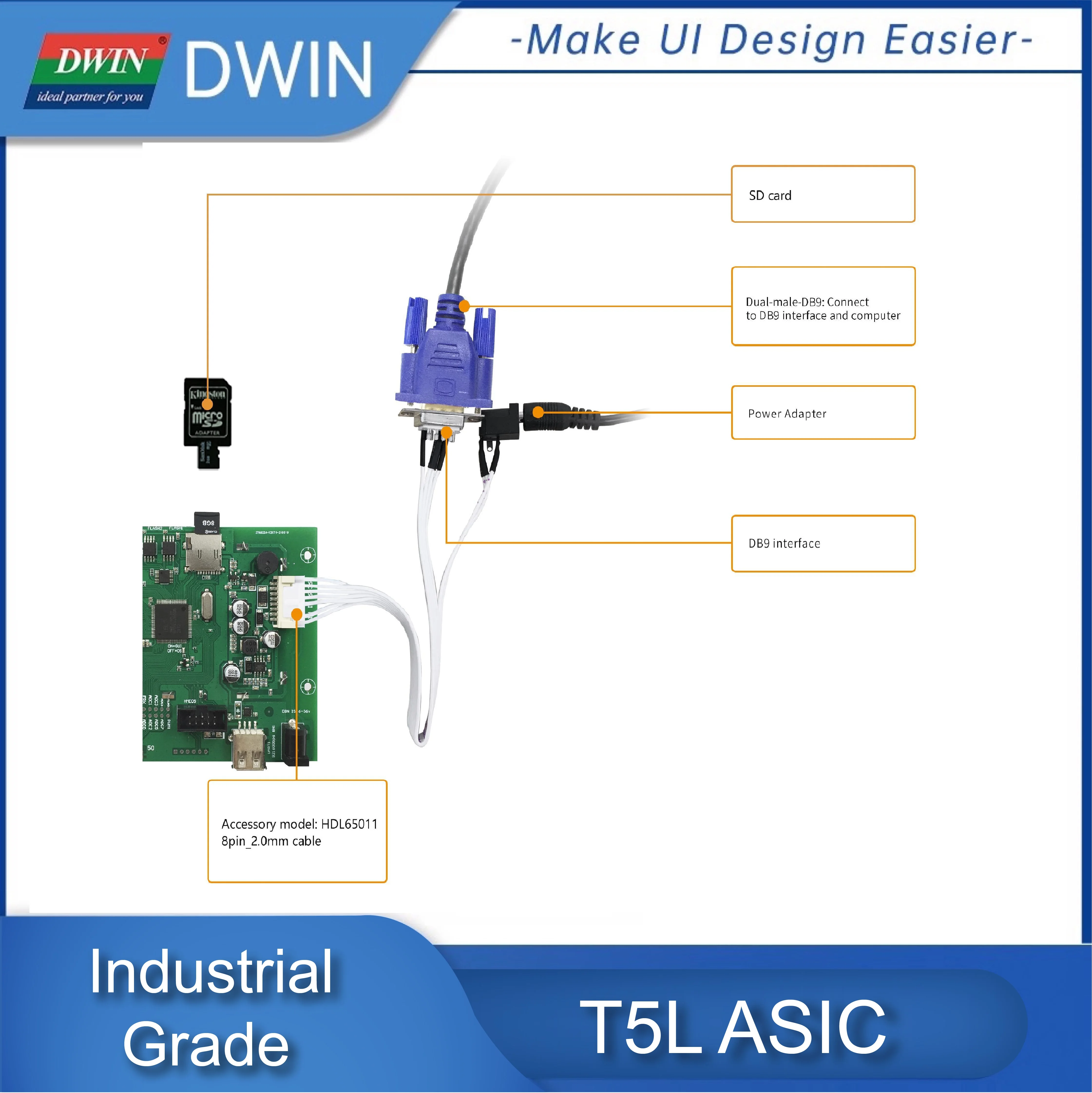 Dwin 8.8 ġ  TFT UART ÷, 1920*480 IPS ũ, LCD ġ г , TTL/RS232, Arduino ESP32 