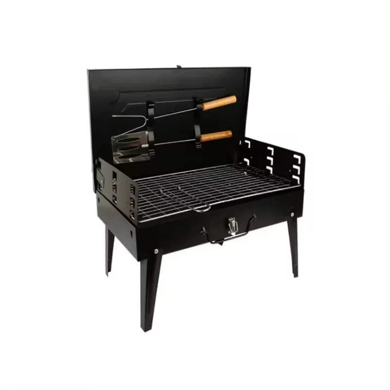 Fornello Per Barbecue Portatile In Carbonio Da Esterno Per Picnic Garden Party Cooking Terrace Camping Travel Mini Bbq Grill Pieghevole