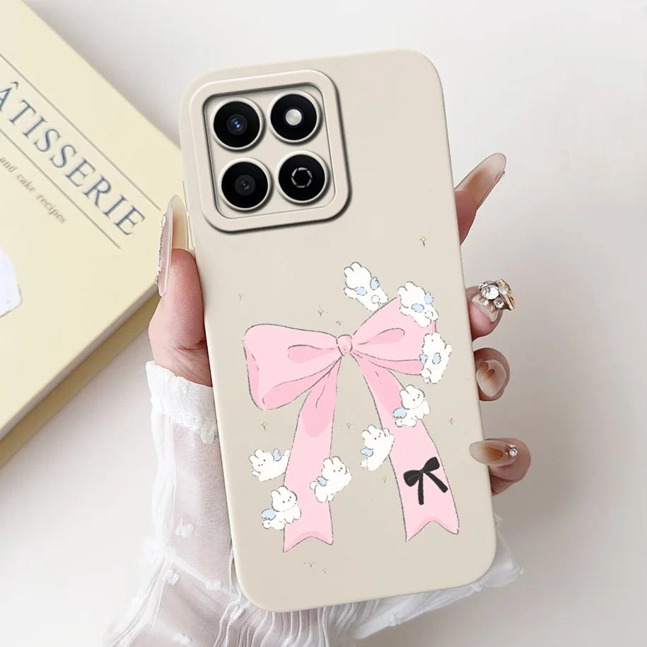 Shockproof Fashion Bowknot Marble Soft Liquid Silicone Case