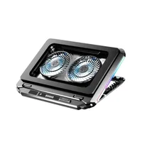 Gaming Laptop Cooling Pad for 15-21'' Notebook Cooler Stand RGB Light 2 Fans Adjustable Laptop Bracket Radiator Cooling Base