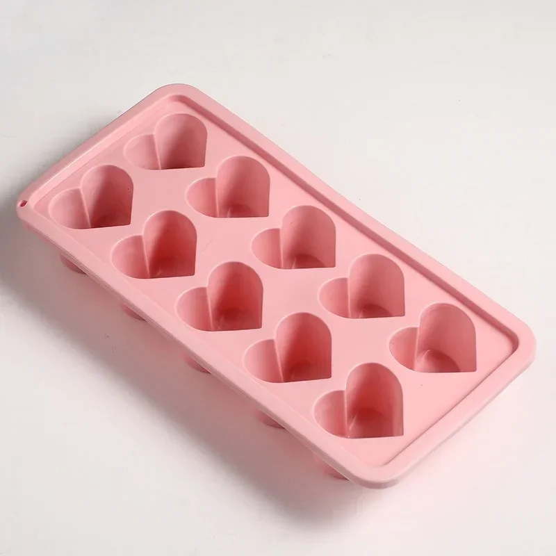 Silicone Heart Shaped Ice Block Mold for Popsicle and Ice Cream