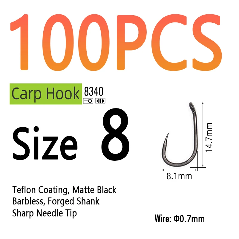 Barbless Fishing Hook Size 10, Carp Barbless Fishing Hooks