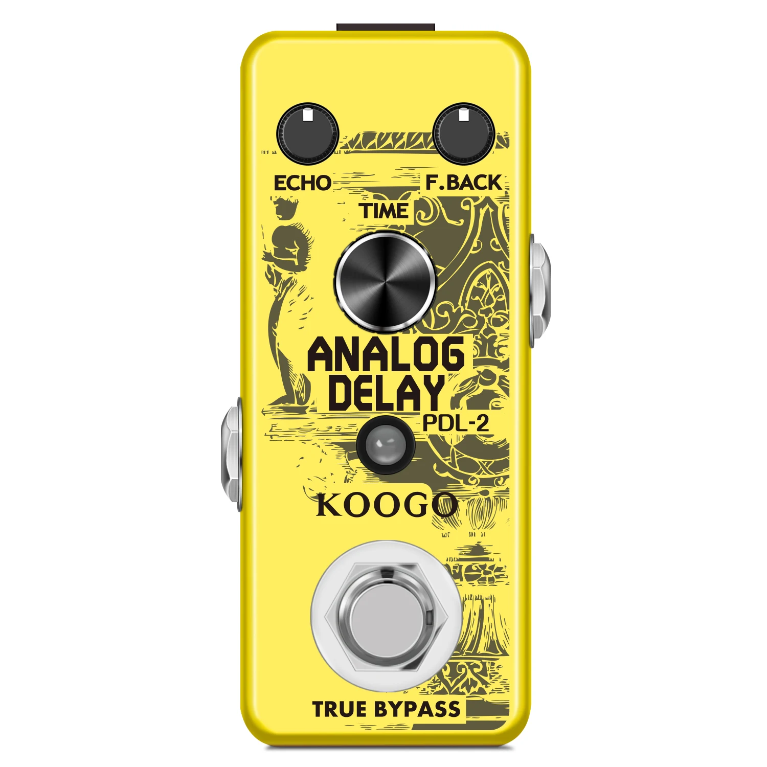 Koogo LEF-314 Guitar Delay Pedal Analog Delay Guitar Effect Pedal Switching, Fully Vintage Delay True Bypass rowin lef 320 ac stage guitar pedal effect analog acoustic pedals for guitars guitarist analog effectors piezo standard jumbo