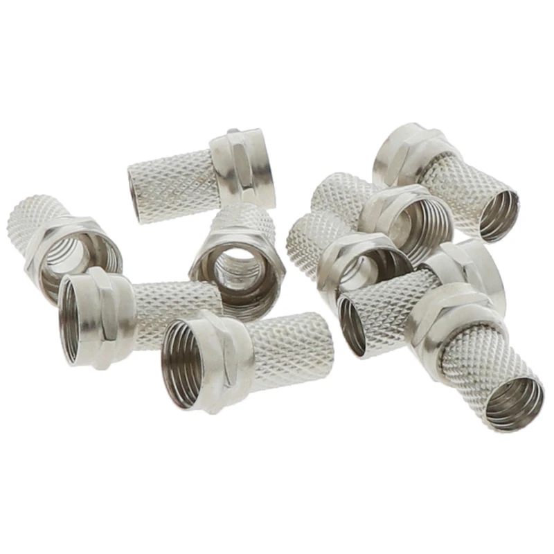 F connector 10Pcs for RG6 satellite TV antenna coax cable