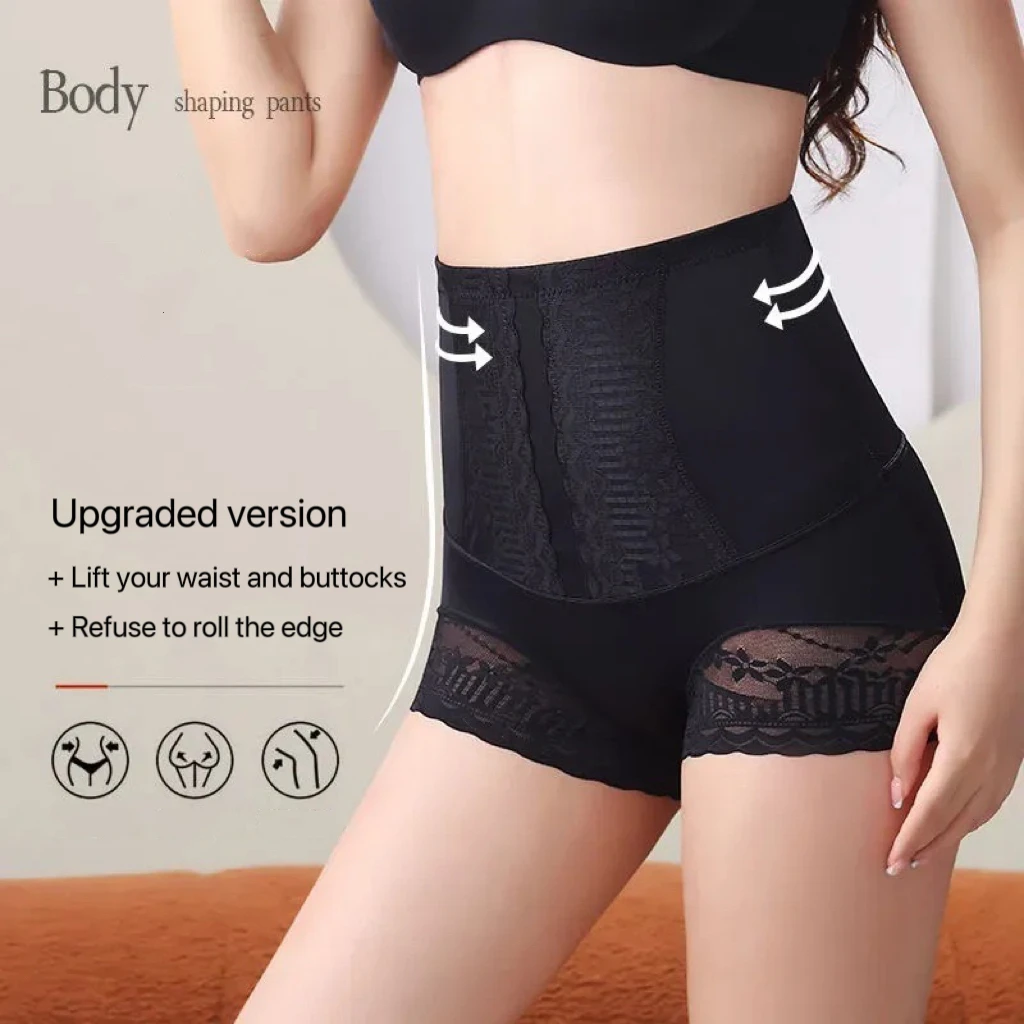 1pcs Women High Waist Shaping Panties Lace Breathable Body Shaper Slimming Underwear Butt Lifter Control Panties Shaperwear 2