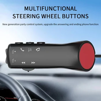 NUOVO pulsante volante universale per auto telecomando autoradio navigazione GPS DVD 2 Din telecomando cablato Android 5 tasti