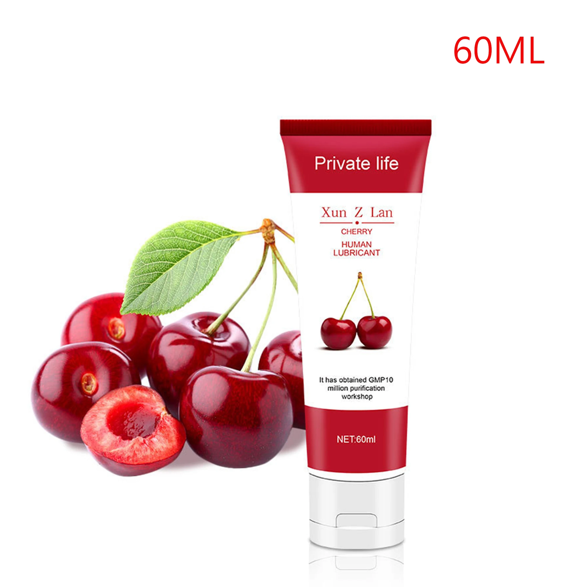 

60ML Water-based Lubricant Strawberry Cherry Flavor Lubricant for Sex Lube Lubricant Oral SexMasturbation Vagina Orgasm Gel