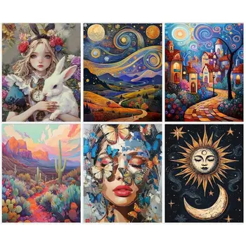 🎨✨ Abstract & Fantasy Paint by Numbers Kit – DIY Hand-Painted Canvas Art 1