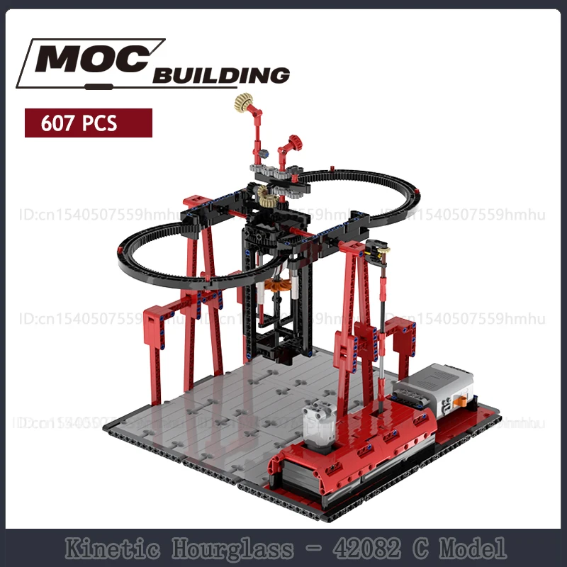 

Kinetic Hourglass GBC Module Powered Machine Moc Building Block Technology Brick Model Puzzle Educational Toy Creative Xmas Gift