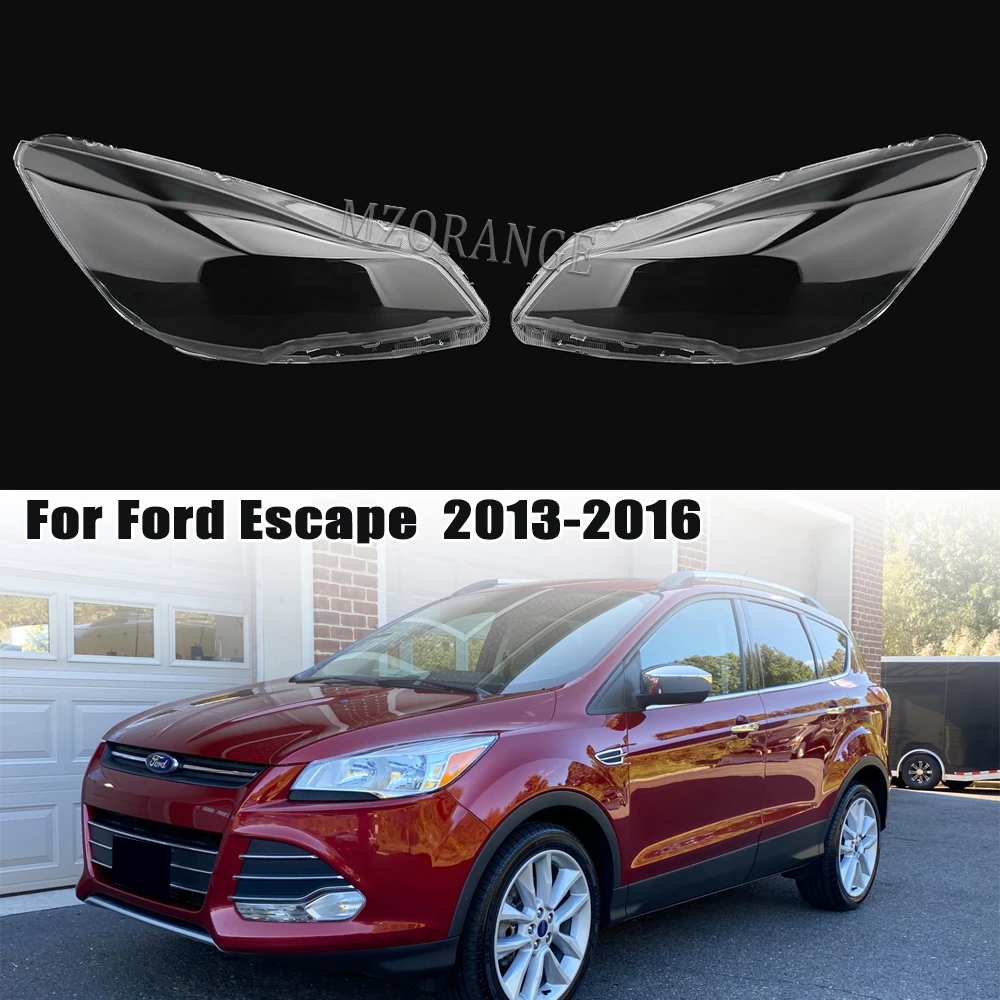 de delantero de coche para Ford Escape MK2 2013 2014 2015, cubierta de lente de Faro, carcasa de cristal, accesorios de | - AliExpress
