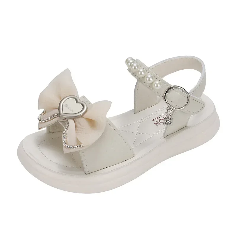 Girls Soft Sole Beach Sandals with Bows for Summer