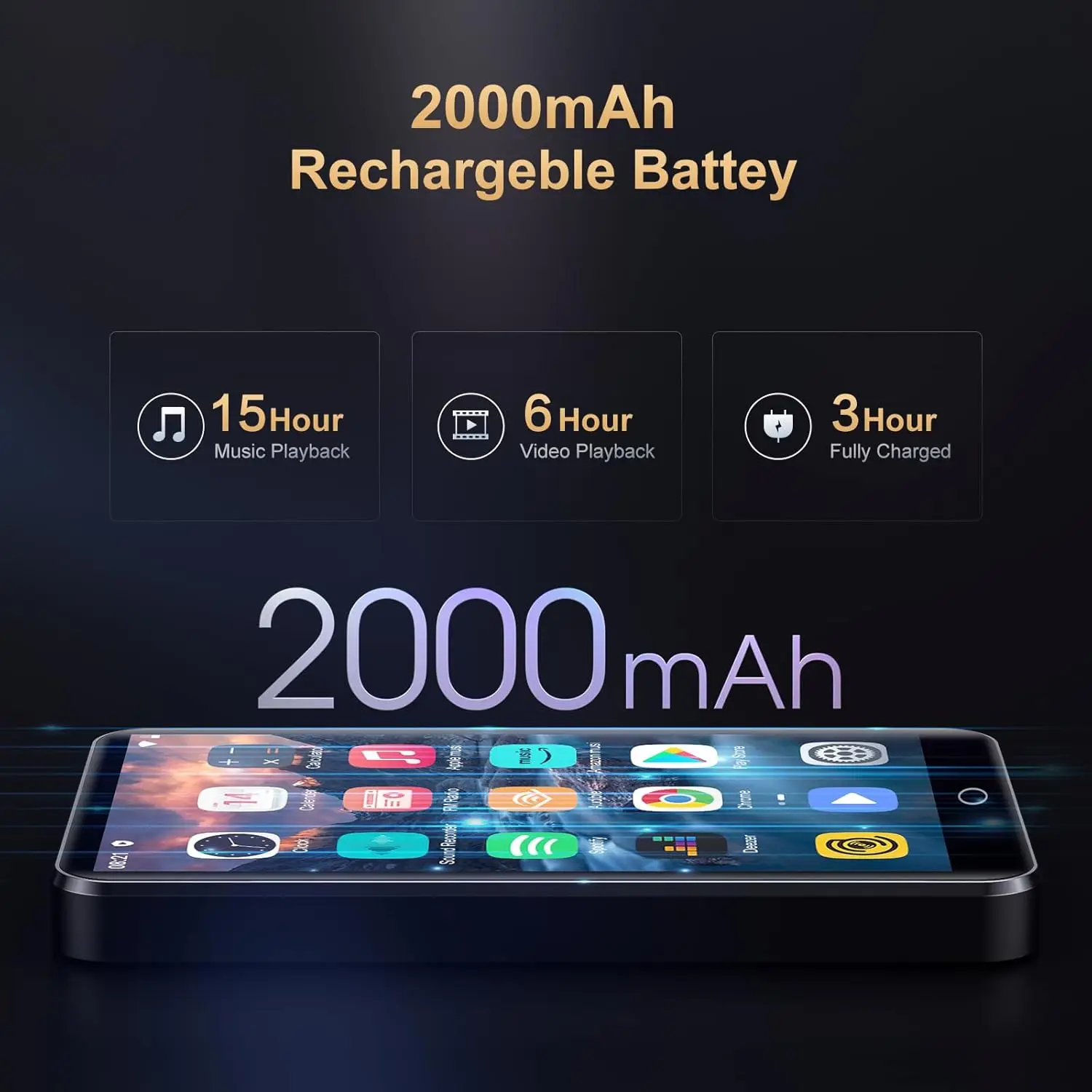 Android MP3 Player with Bluetooth WiFi