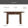 Juliet Oval Writing Desk Solid Wood Construction Elegant Finishes Spacious Drawer Curved Legs Versatile Design Easy Assembly 6