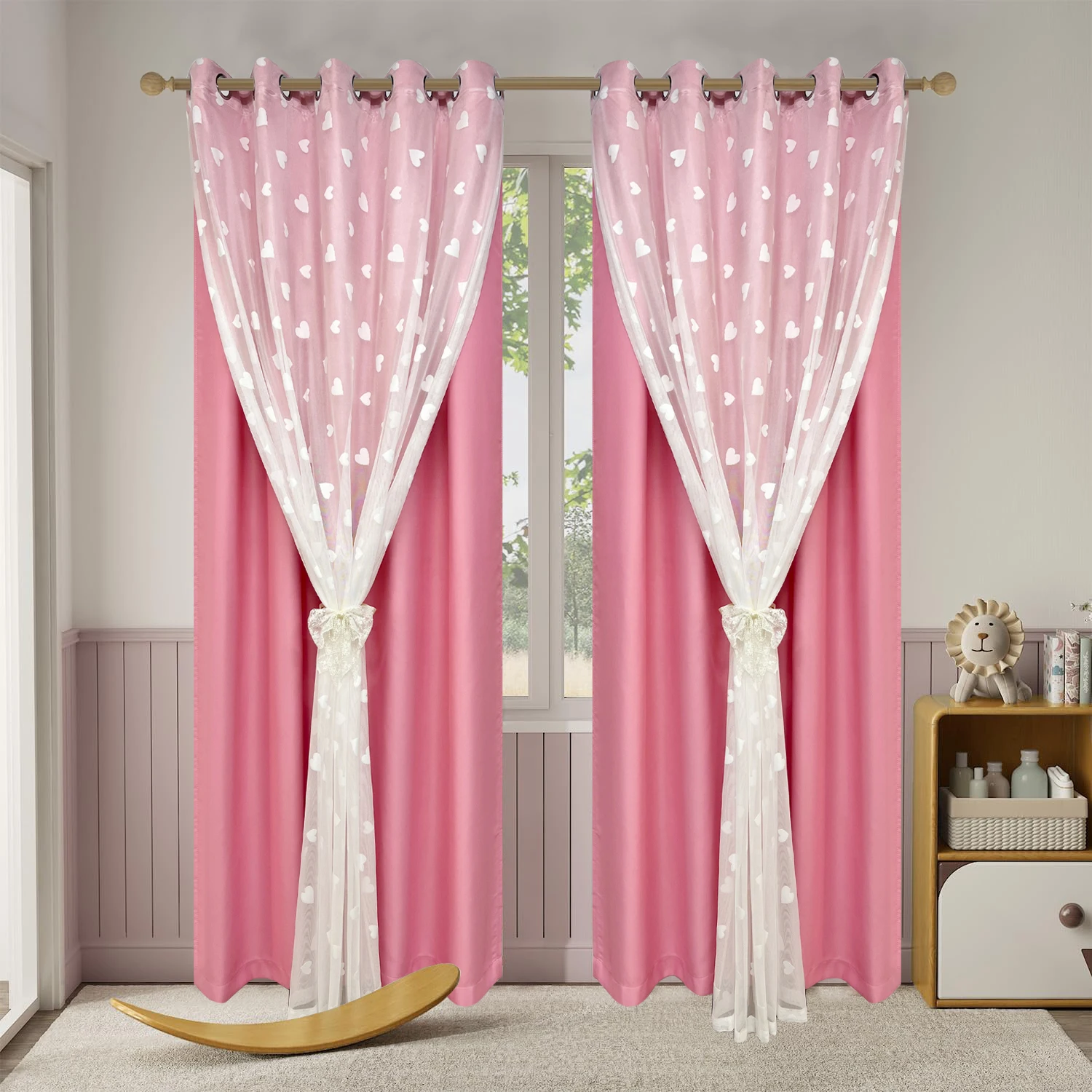 Bagaille Curtain ☆ PINK Amazon.com: Kotile Pink Ruffle Curtain 84