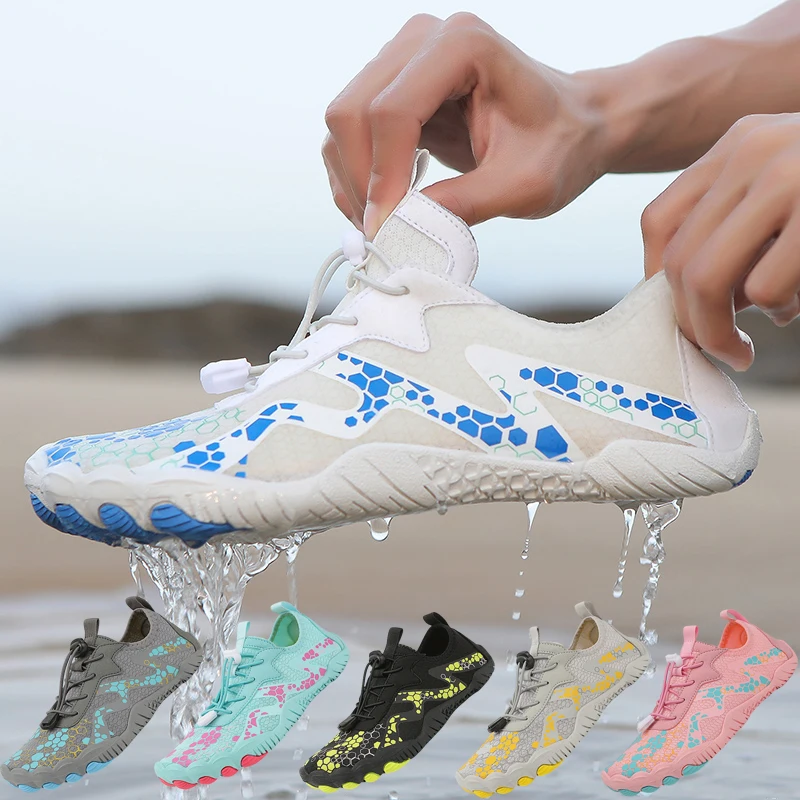 Unisex Barefoot Aqua Shoes Quick-Drying Outdoor Sports Water Sneakers for Beach Swimming Fitness Wading Hiking & Cycling