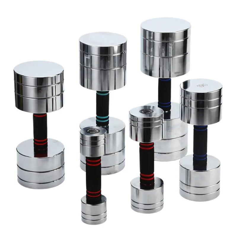 10kg Electroplating Pure Steel Mini Dumbbell Multiple Household Adjustable Solid Dumbbell