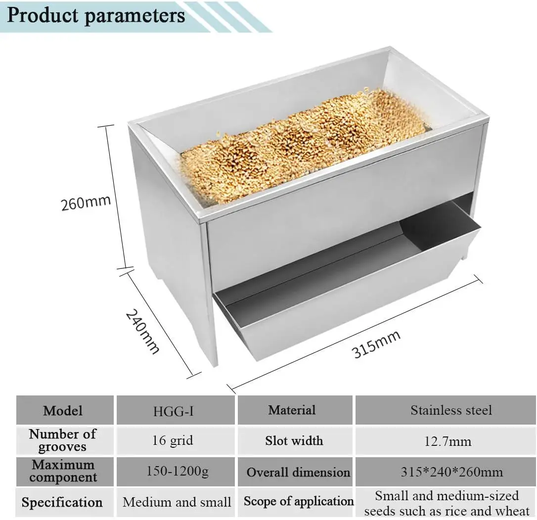 Divide Sampler Sample Divider Stainless Steel Sample Spliter for Seed (Middle & Small seed)