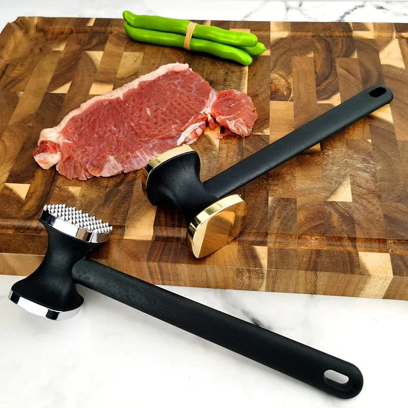 

Zinc Alloy Meat Tenderizer Hammer Pork Chop Steak Loose Pounder Needle Dual-Sided Meat Mallet Rubber Grip Handle Kitchen Tool
