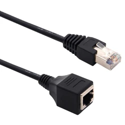 High - Speed Ethernet Extension Cable - Cat6 LAN Network Patch Cord with RJ45 Male to Female Connector - 1m