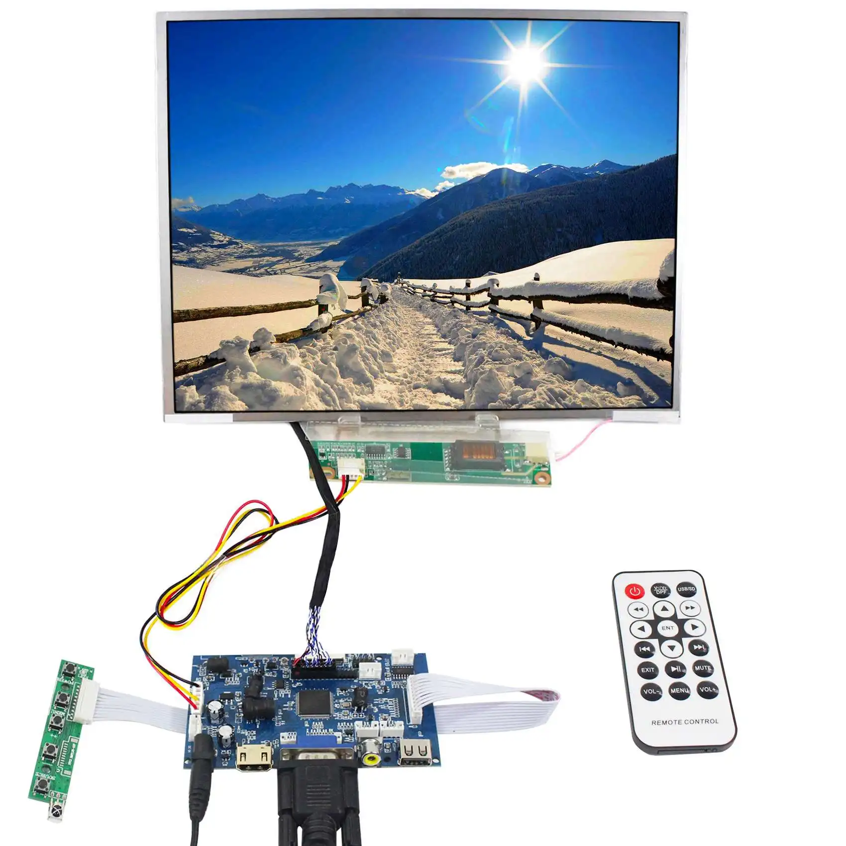

10,1-дюймовый 1024X76 8-дюймовый фотографический ЖК-экран с подсветкой HDM I VGA AV светодиодный плата контроллера ЖК-дисплея