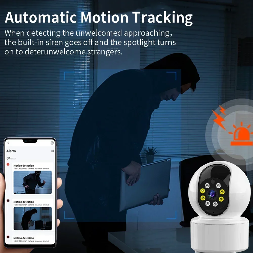5MP Smart WiFi Camera Indoor Security Home For Motion Detection Surveillance Camera With Auto Tracking Full-color Night Vision