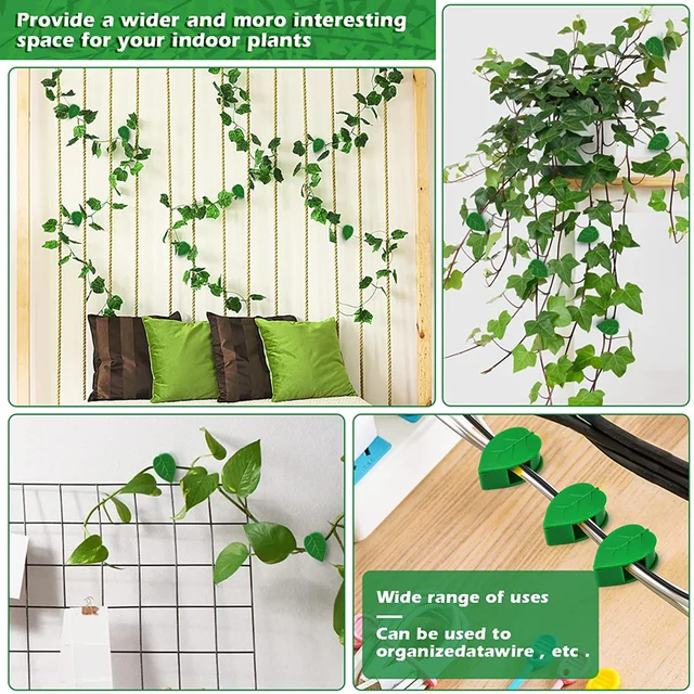 10 Darabos Növényi Rattan Hegymászó Rögzítő Klip Ön Tapadós Láthatatlan Multifunkció - Image 6