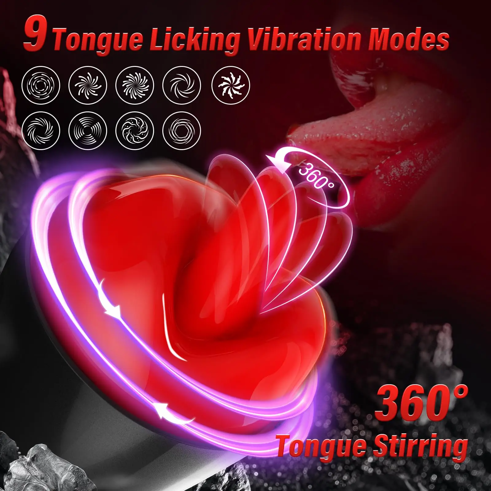 Male Masturbator Sex Toys for Men Penis Vibrator with APP Penis Pump with 9 Vibrating & 360&deg; Tongue Licking Adult Sex Product male masturbator,male masturbator cup,male masturbation aid