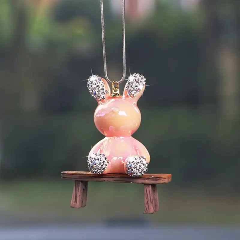 

Очаровательные Автомобильные украшения, настраиваемый полимерный автомобильный приборной панели, Кролик, Кролик, Автомобильное Зеркало, украшение, идеальный подарок для друзей и семьи